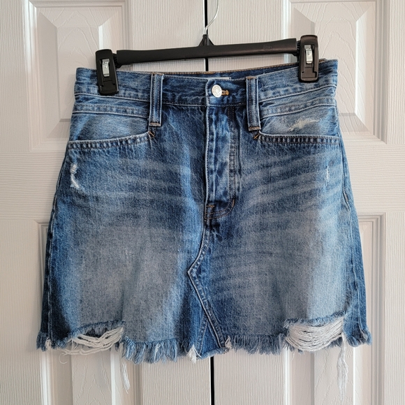 Madewell Rigid Denim A-Line Skirt, Women's, Medium Wash, Size 26 - Picture 2 of 7